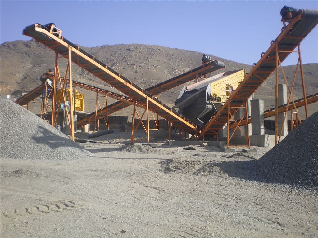 High capacity gravel crushing line